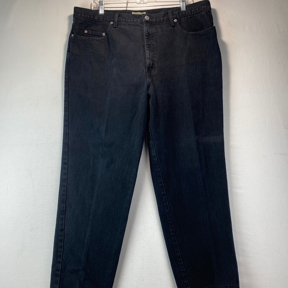 VTG Guess Jeans Men 40x30 Black Denim Straight Leg Made in USA 90s